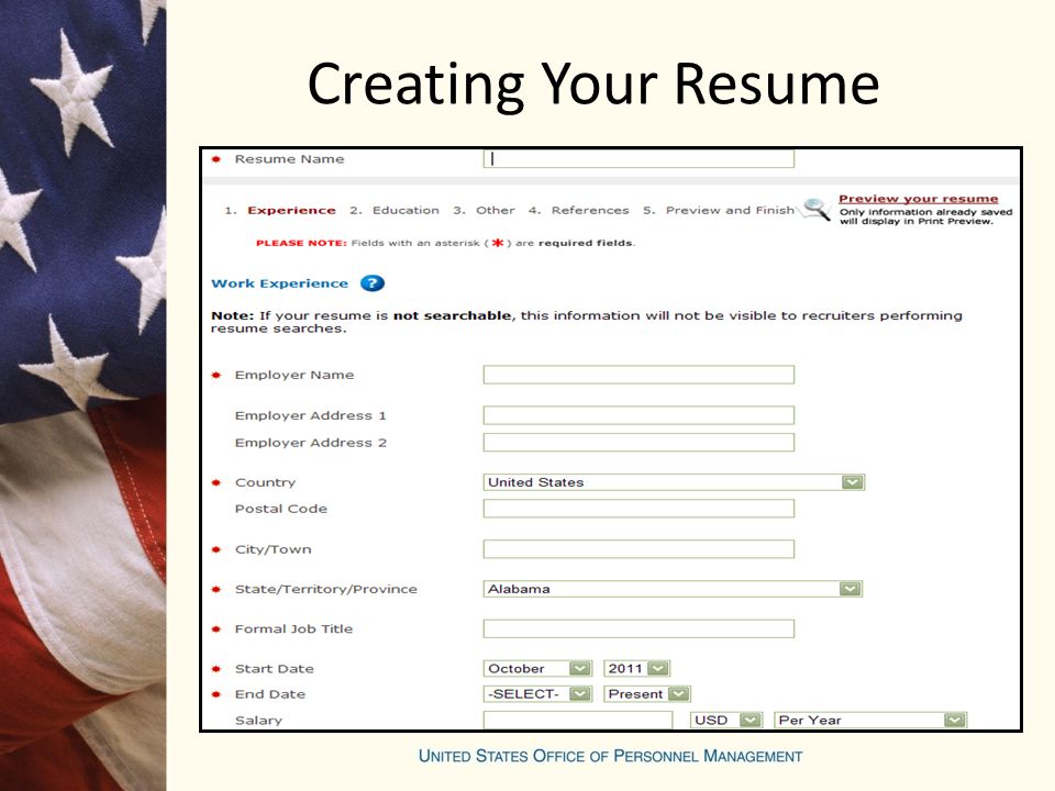 Creating Your Resume