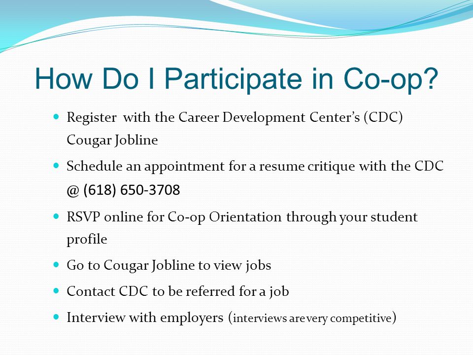 How Do I Participate in Co-op.