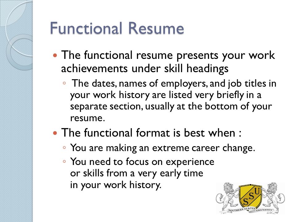 resume writing workshop the basics made easy southern states functional resume headings