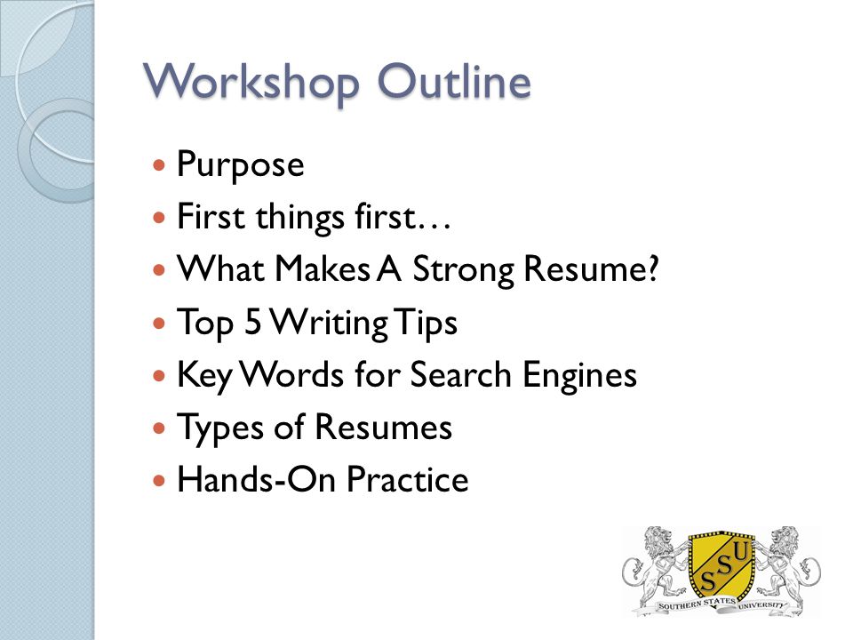 resume writing workshop the basics made easy southern states where to get a resume made