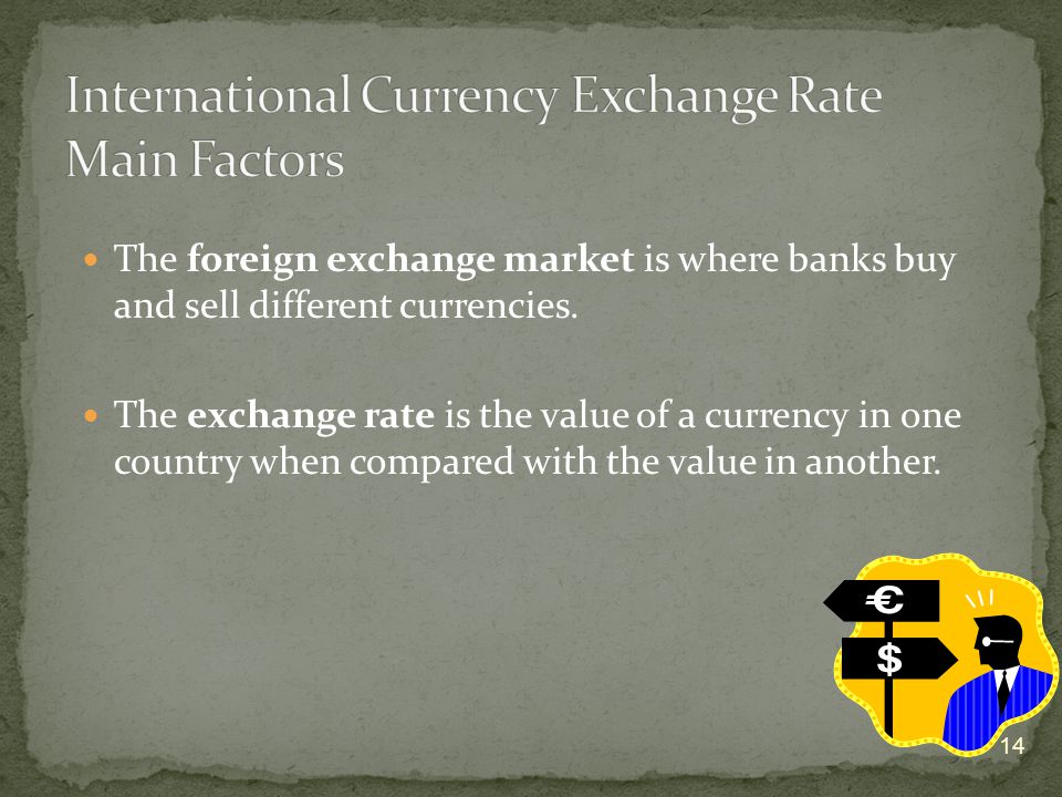 The foreign exchange market is where banks buy and sell different currencies.