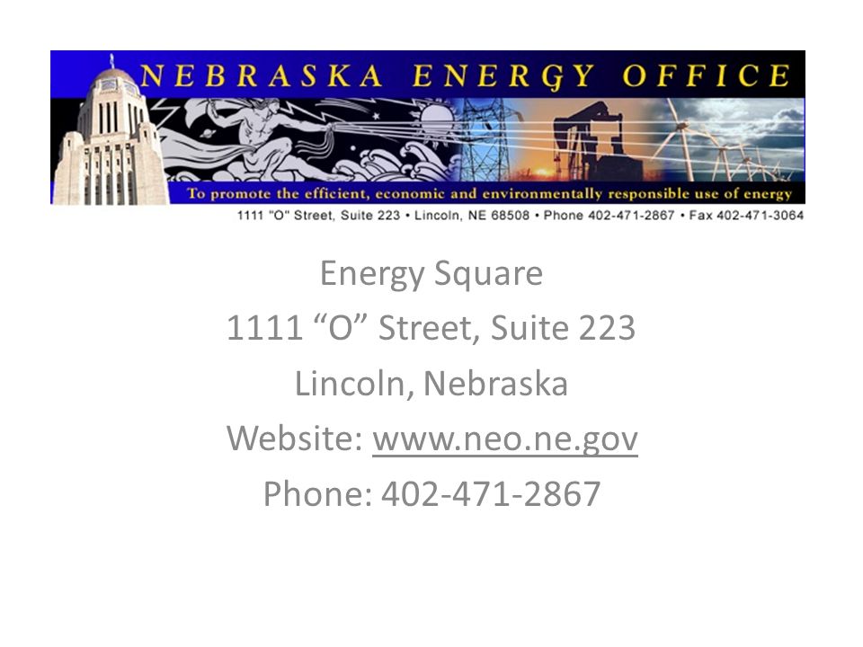 Energy Square 1111 O Street, Suite 223 Lincoln, Nebraska Website:   Phone: