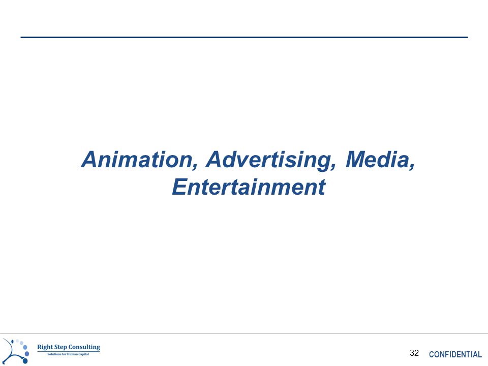 CONFIDENTIAL 32 Animation, Advertising, Media, Entertainment