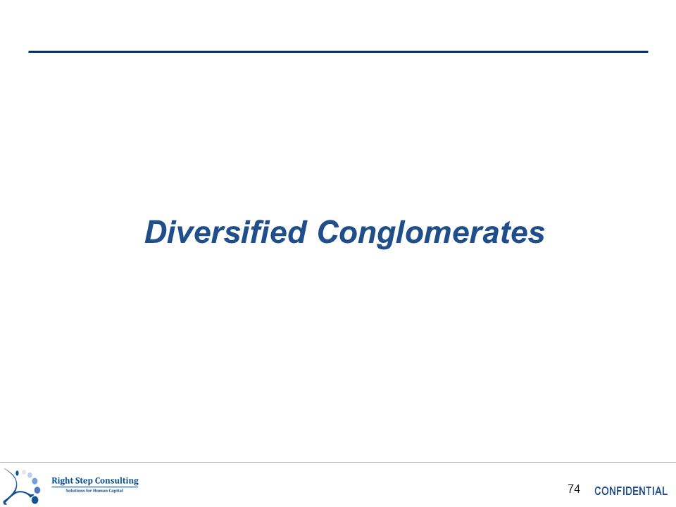 CONFIDENTIAL 74 Diversified Conglomerates
