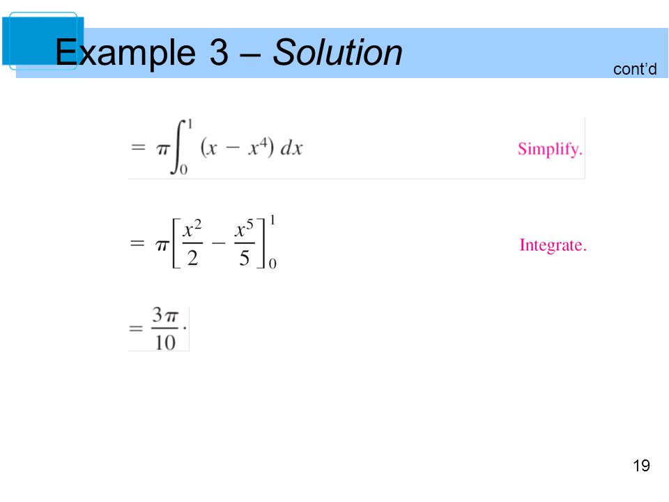 19 Example 3 – Solution cont’d