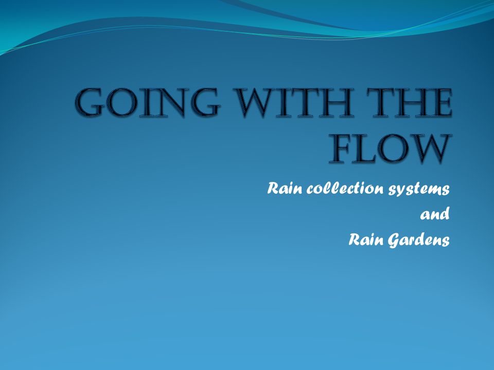 Rain collection systems and Rain Gardens