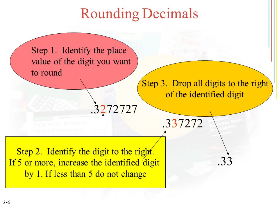 3-6 Rounding Decimals Step 1.
