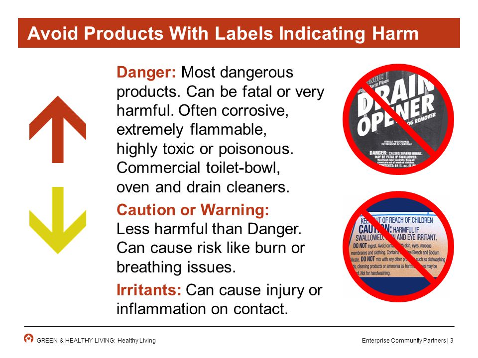 Enterprise Community Partners | 3GREEN & HEALTHY LIVING: Healthy Living Danger: Most dangerous products.