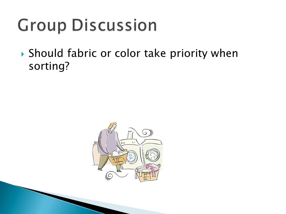  Should fabric or color take priority when sorting