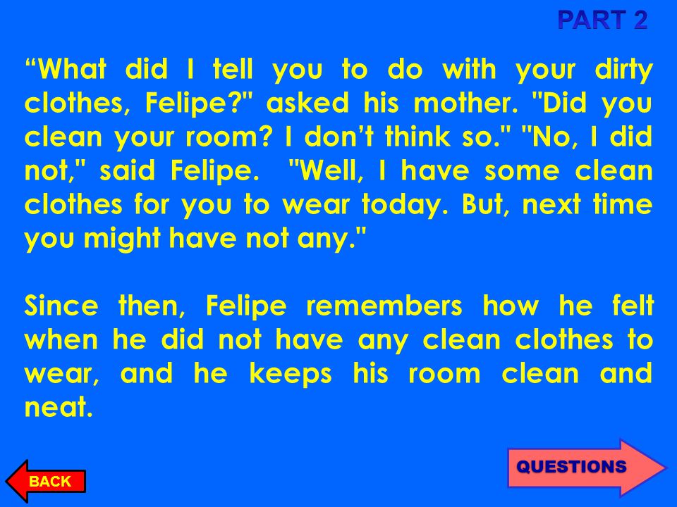NEXT Felipe is eight years old. He is in third grade.
