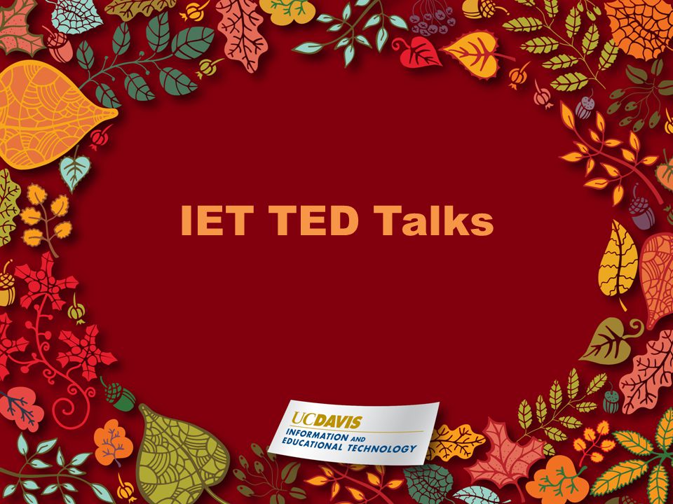 IET TED Talks