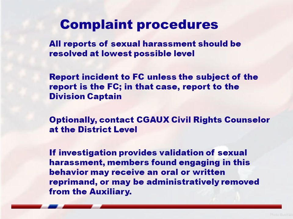 sexual harassment prevention training in flotilla training u s sexual harassment incident report
