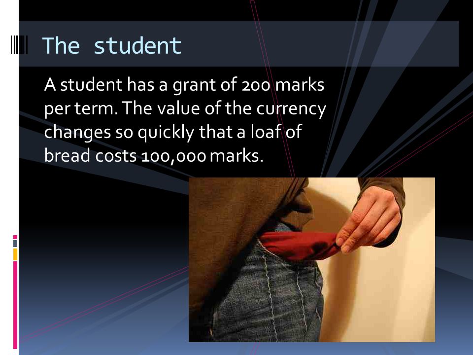 A student has a grant of 200 marks per term.