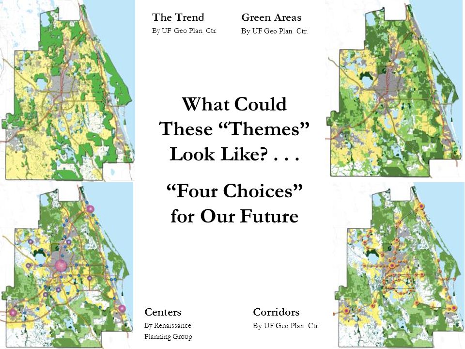 The Trend By UF Geo Plan Ctr. Green Areas By UF Geo Plan Ctr.