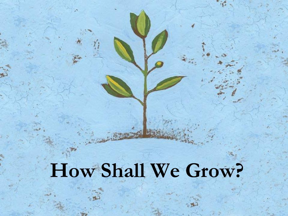 How Shall We Grow