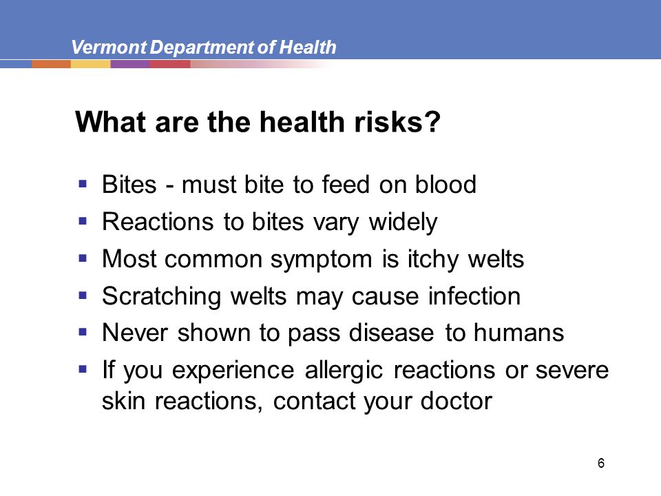6 What are the health risks.