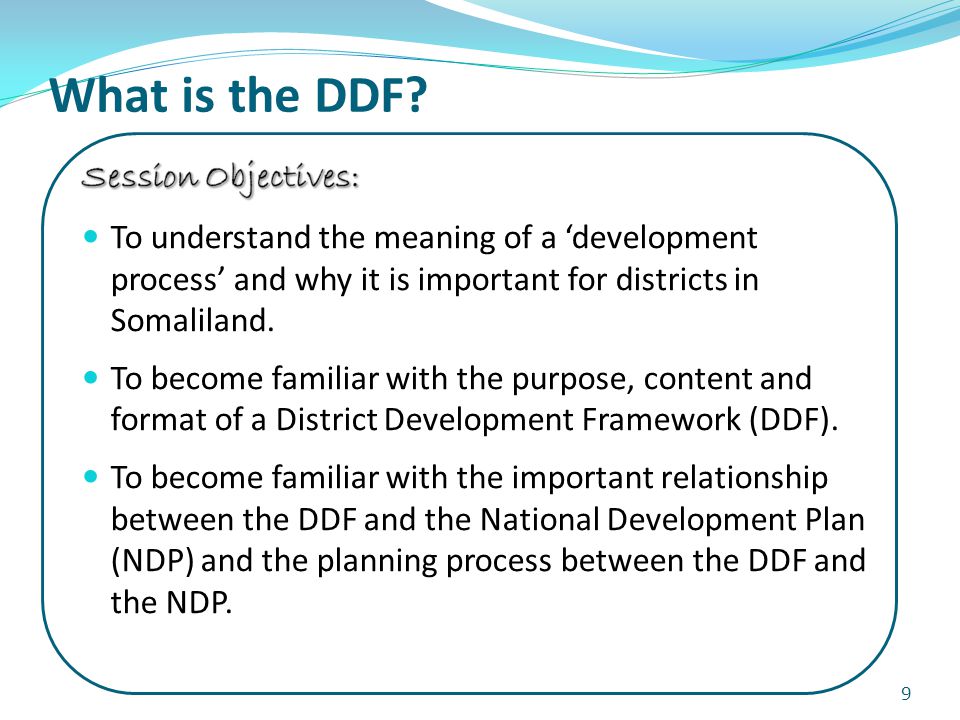 What is the DDF 9