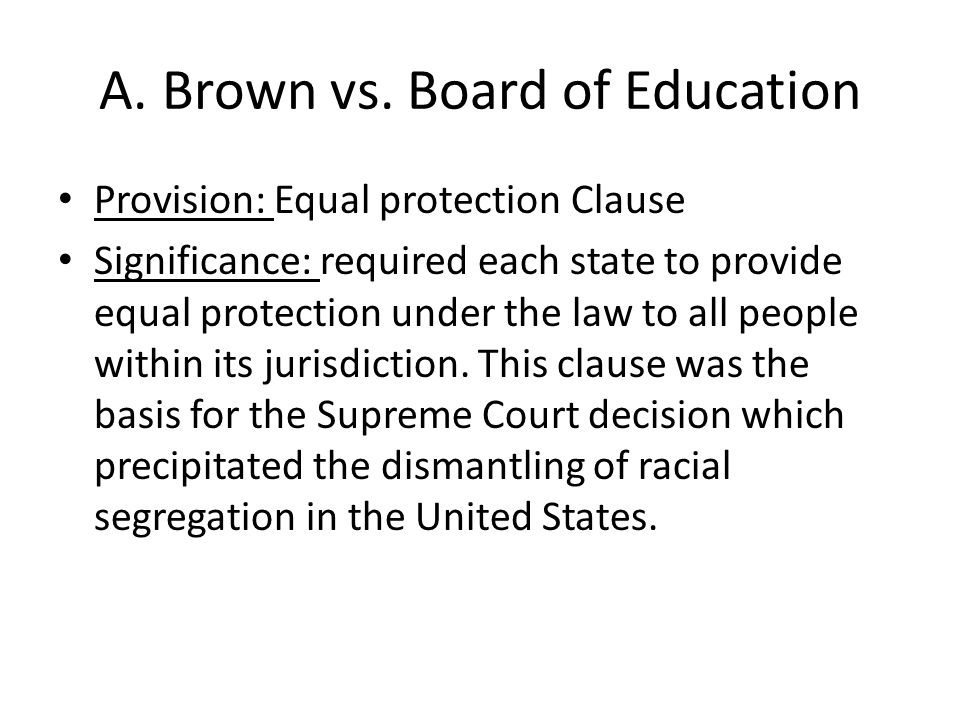 A. Brown vs.