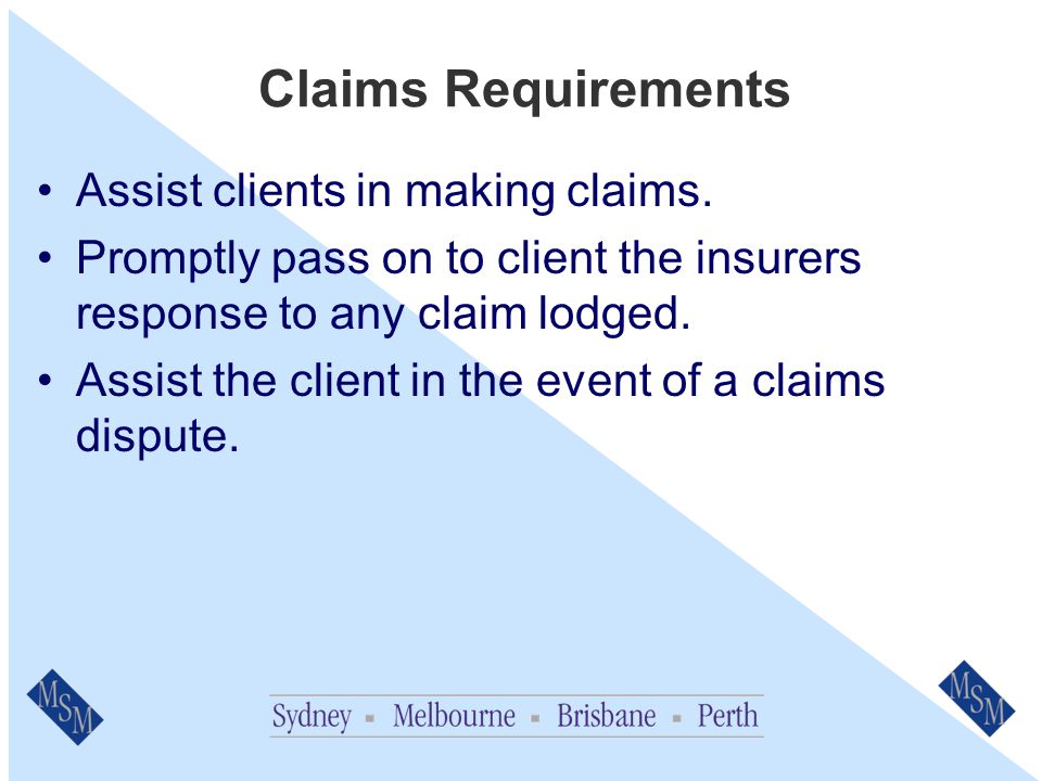 Broking Activity Requirements Only request information from insurers for covers that we manage*.