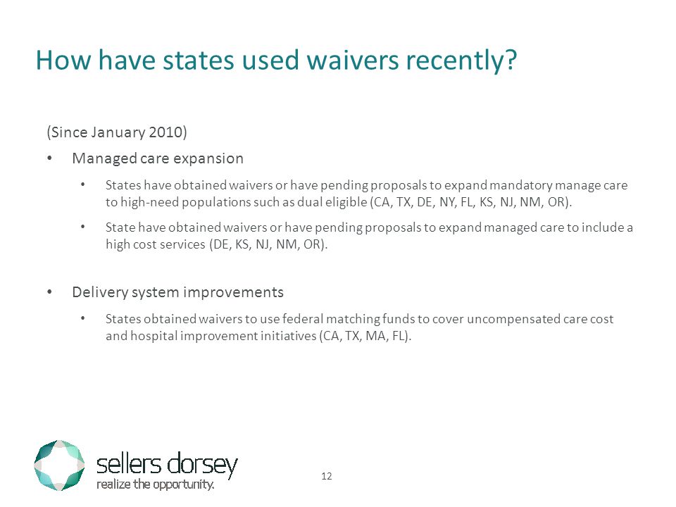 How have states used waivers recently.
