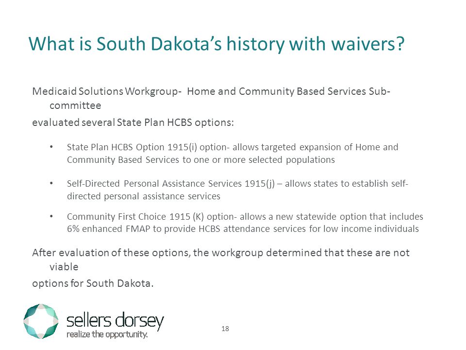 What is South Dakota’s history with waivers.
