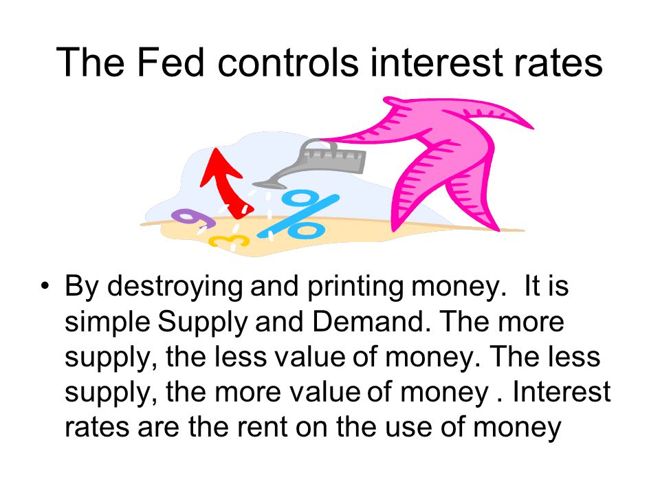The Fed controls interest rates By destroying and printing money.