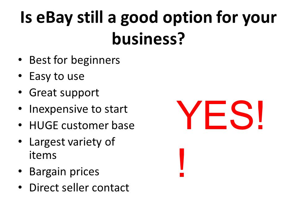 Is eBay still a good option for your business.