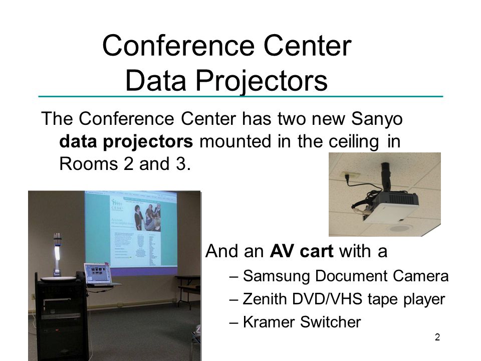 Conference Center Av 2008 Data Projectors Document Camera