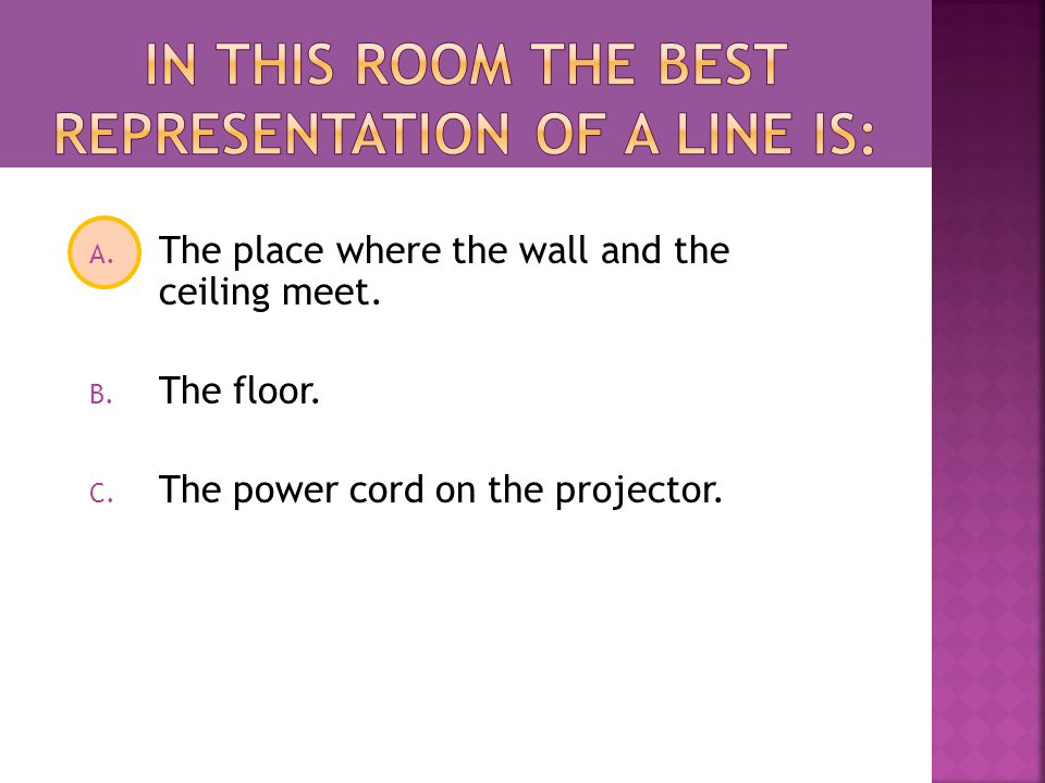 The points can form a straight line or they can form a curved line In this geometry class the word line will mean a straight line