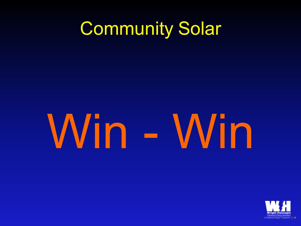 Community Solar Win - Win