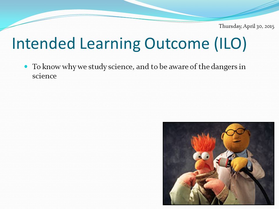 D. Crowley, 2007 Meissner Effect. Intended Learning Outcome (ILO) To know  why we study science, and to be aware of the dangers in science Thursday,  April. - ppt download