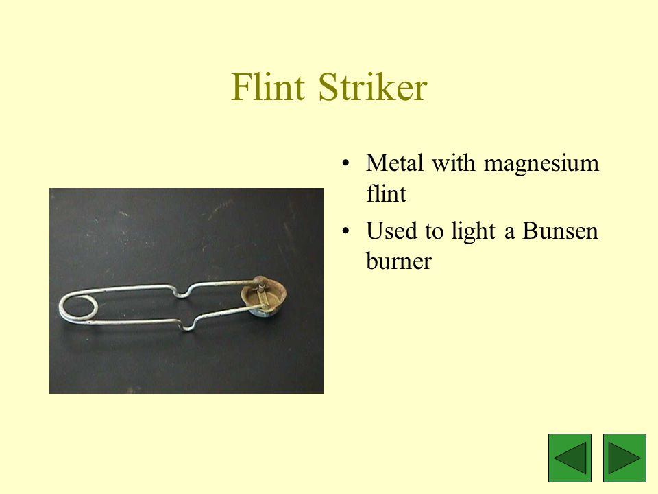 Flint Striker Metal with magnesium flint Used to light a Bunsen burner