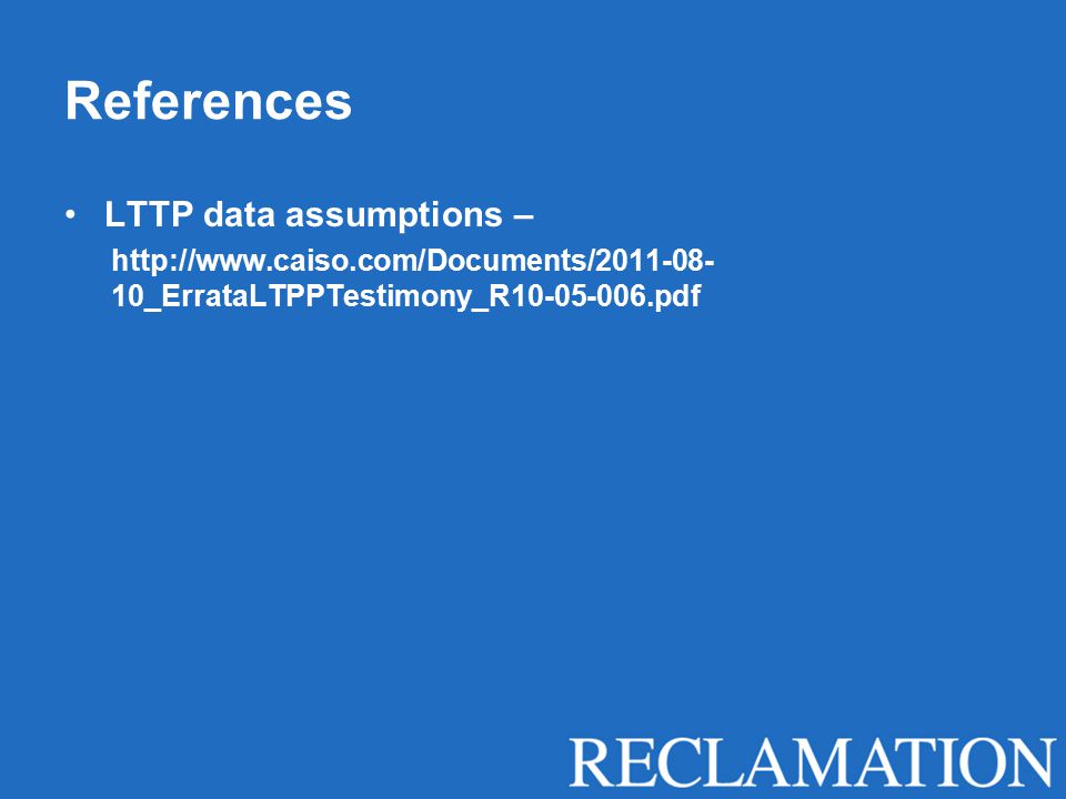 References LTTP data assumptions –   10_ErrataLTPPTestimony_R pdf