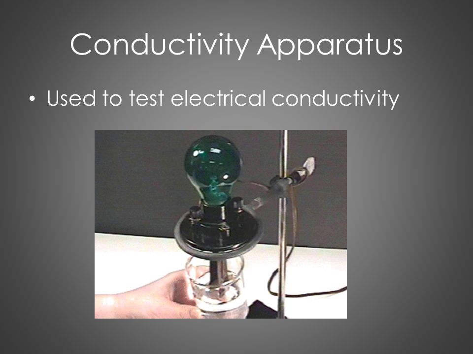 Conductivity Apparatus Used to test electrical conductivity