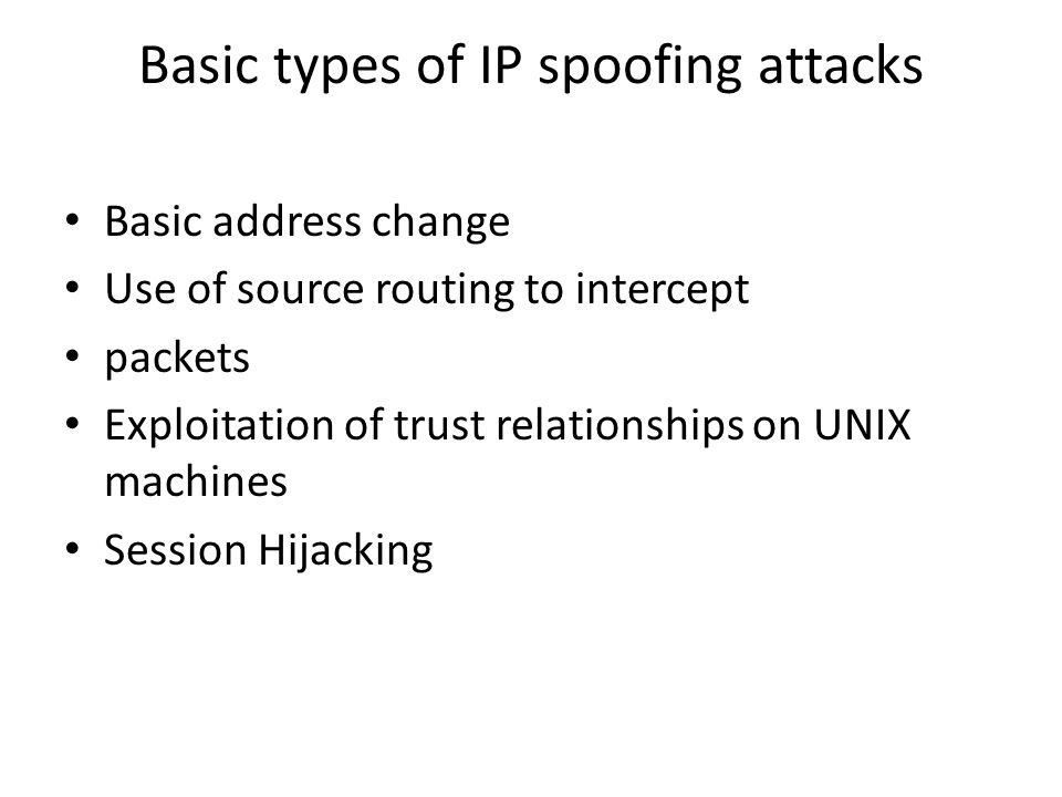 types of ip spoofing