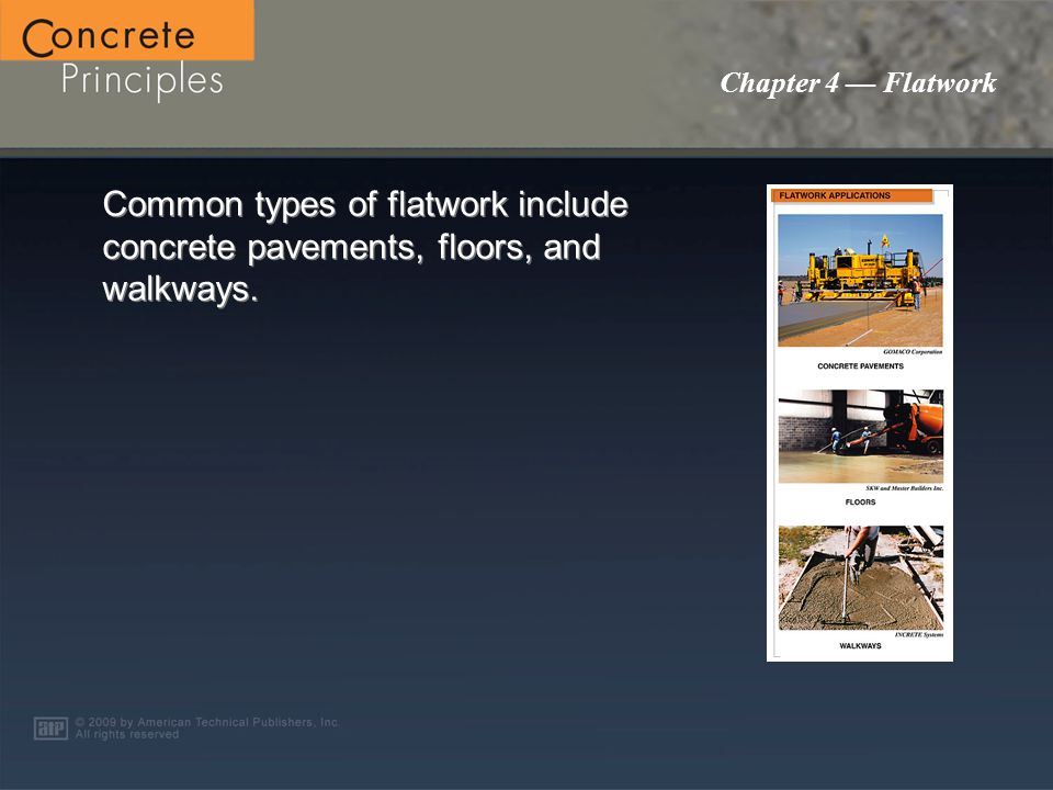 powerpoint presentation chapter 4 flatwork flatwork applications