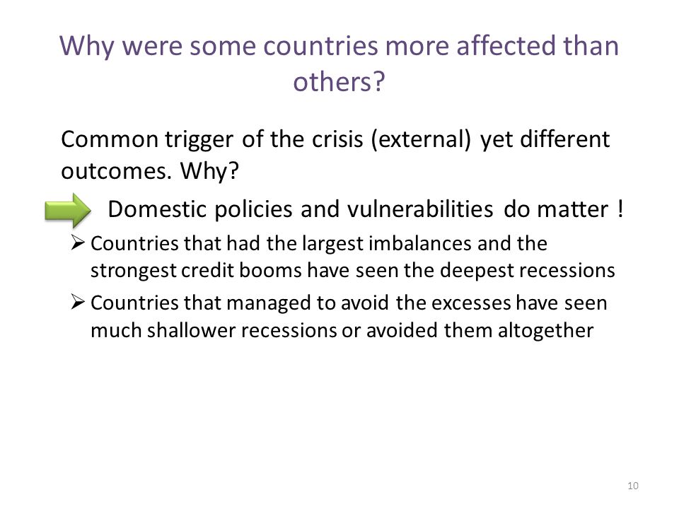 Why were some countries more affected than others.
