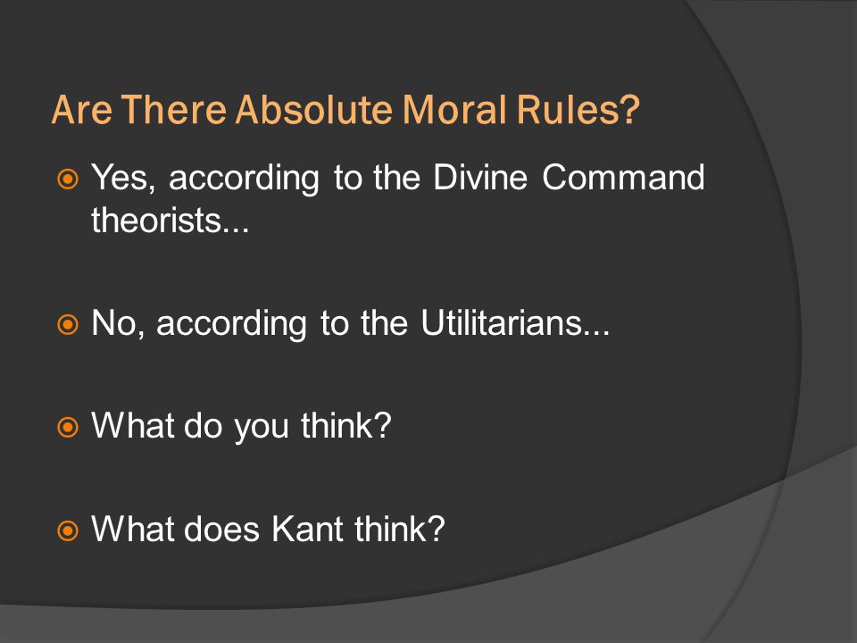 absolute moral rules