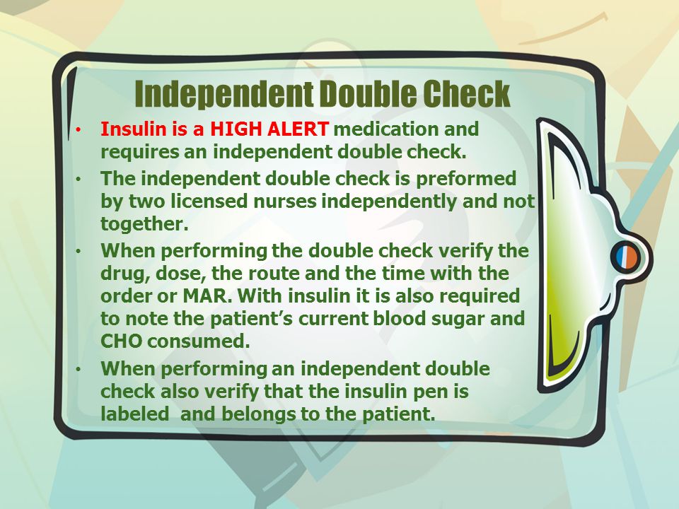 Independent Double Check