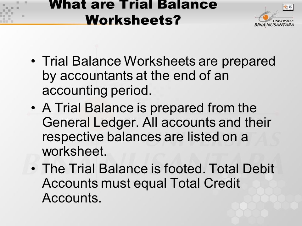 using excel to prepare trial balance worksheets what are trial