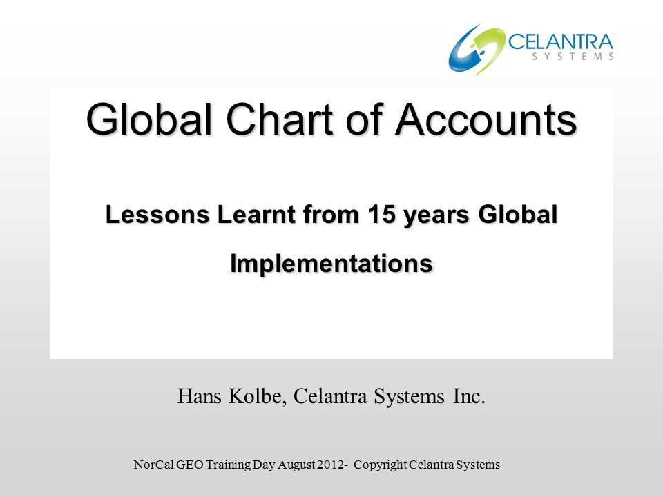 Global Chart Of Accounts