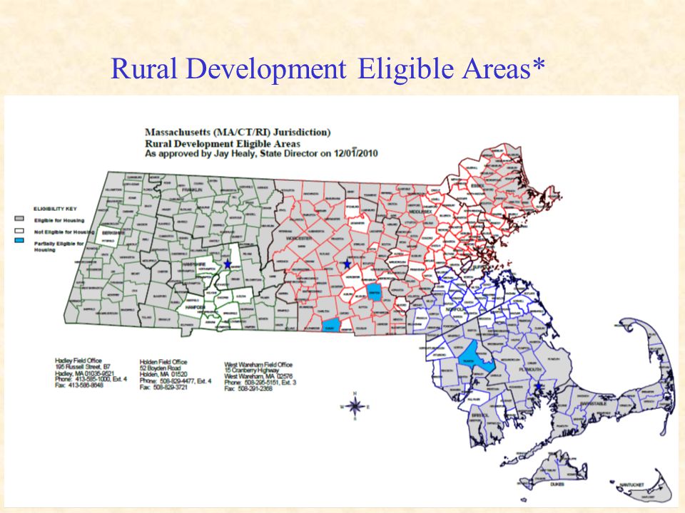 Rural Development Eligible Areas*