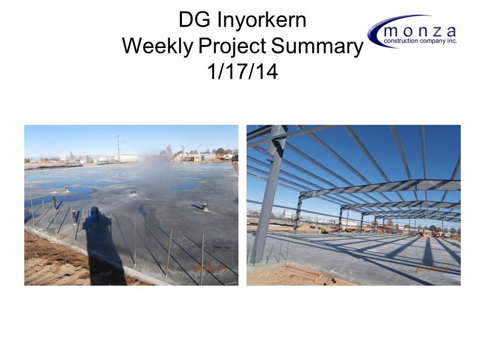 DG Inyorkern Weekly Project Summary 1/17/14
