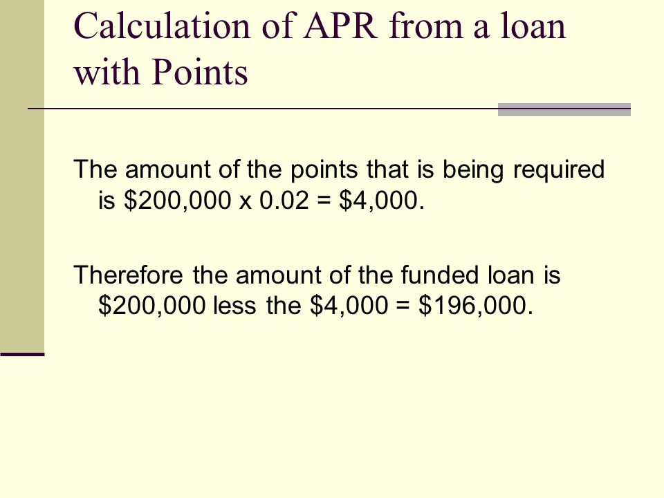 The amount of the points that is being required is $200,000 x 0.02 = $4,000.
