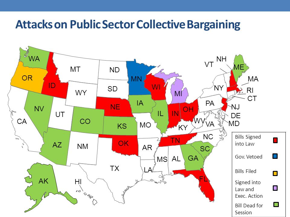 Attacks on Public Sector Collective Bargaining Bills Signed into Law Gov.