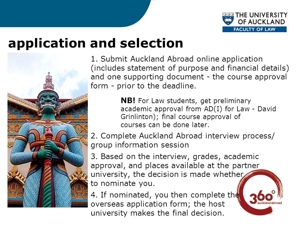 application and selection 1.