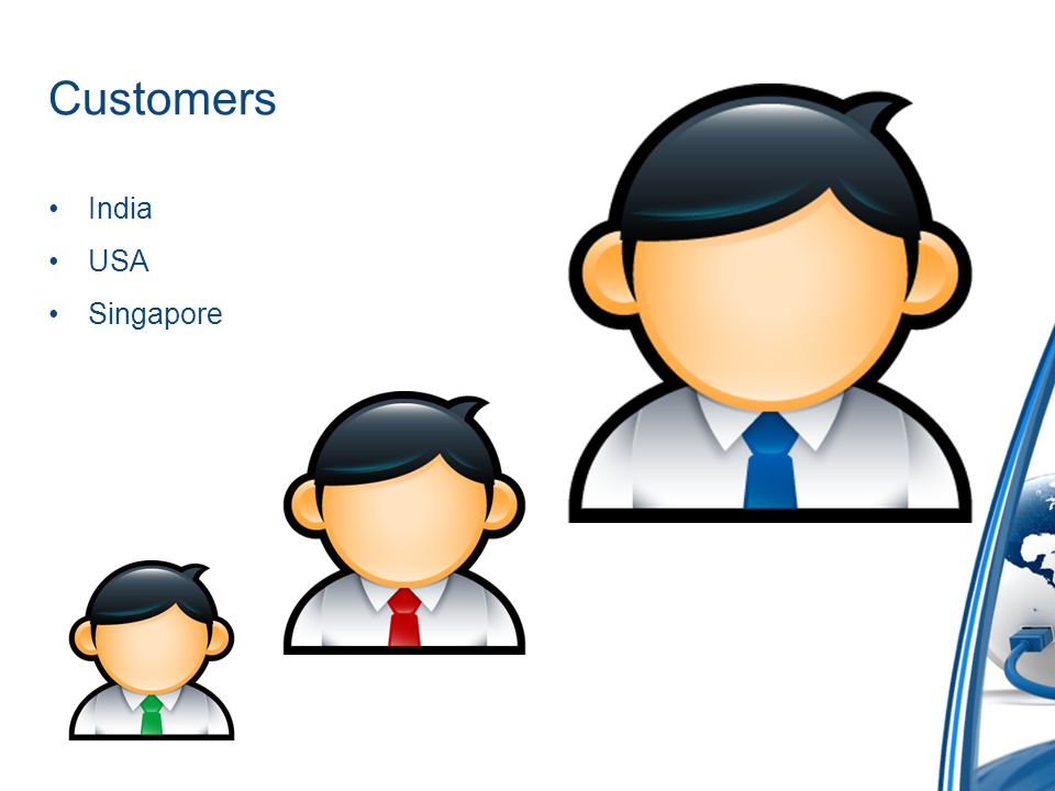 Customers India USA Singapore