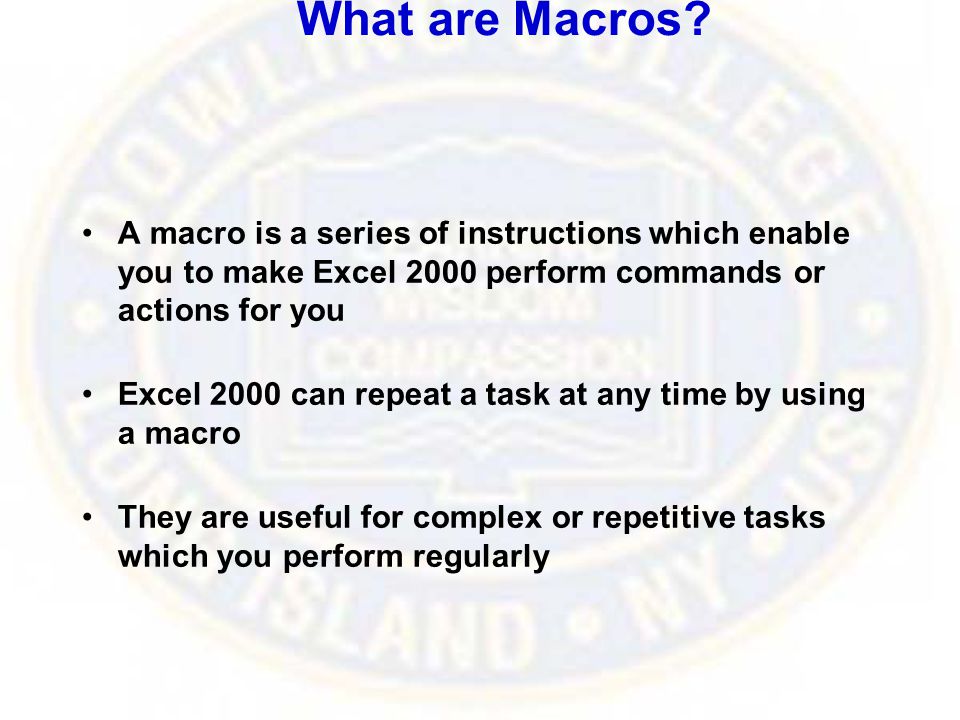 What are Macros.