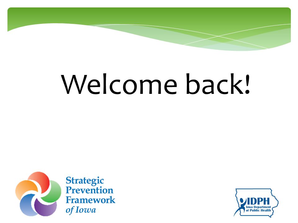 Welcome back!