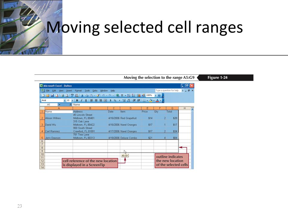 XP Moving selected cell ranges 23